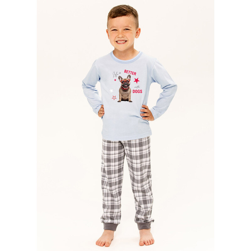 TARO Chlapčenské pyžamo Ollie3305 zz41-sv.modrá 140 66679581