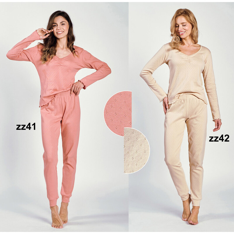 TARO Dámske pyžamo Vicky3252 zz41-tehlová L 66679559