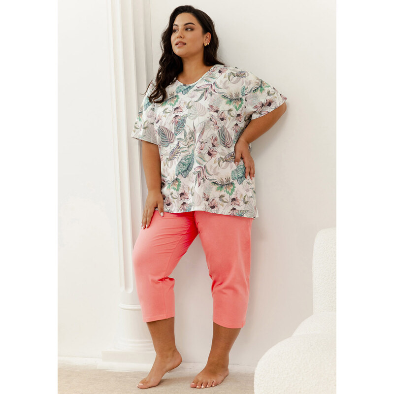 TARO Dámske pyžamo Renny3369 ss51-biela 2XL 66679984