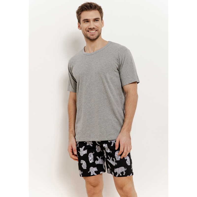 TARO Pánske pyžamo Clark3412 ss51-sivá L 66679987