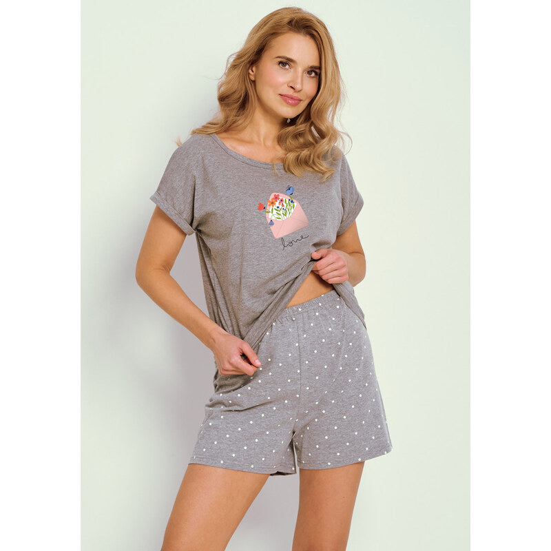 TARO Dámske pyžamo Bianca3324 ss51-sivá L 66679972