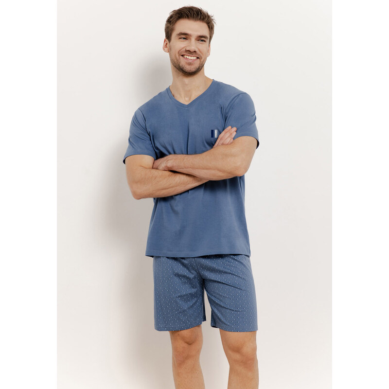 TARO Pánske pyžamo Henry3398 ss51-modrá 2XL 66680095