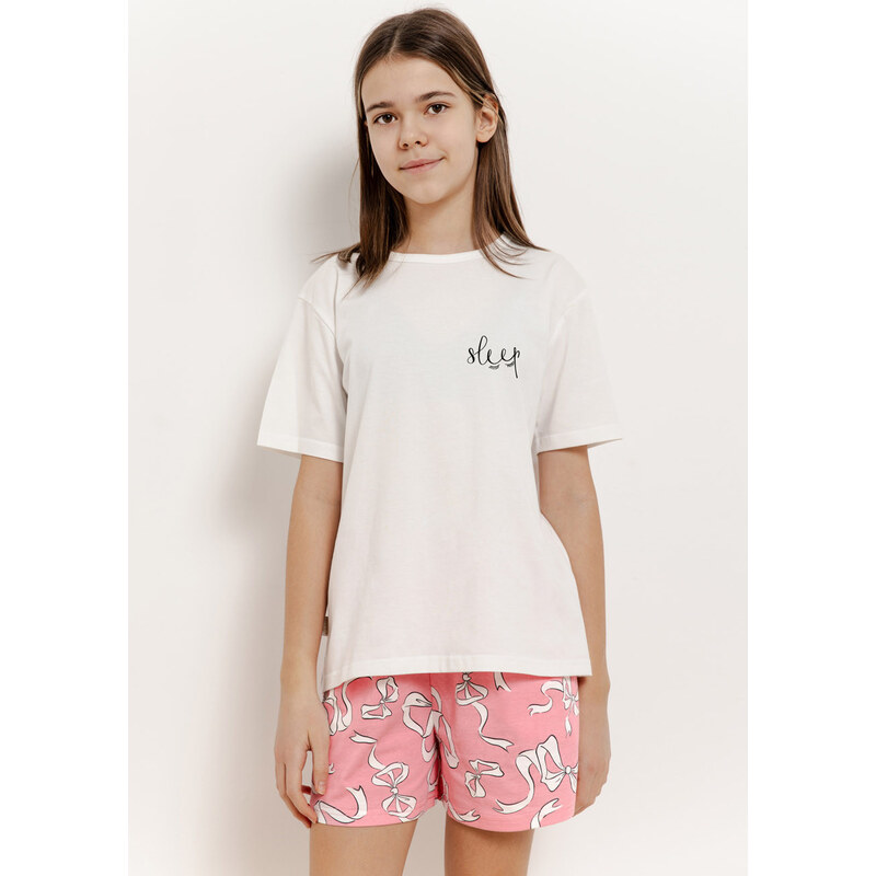 TARO Dievčenské pyžamo Nelly3377 ss51-smotanová 146 66680089