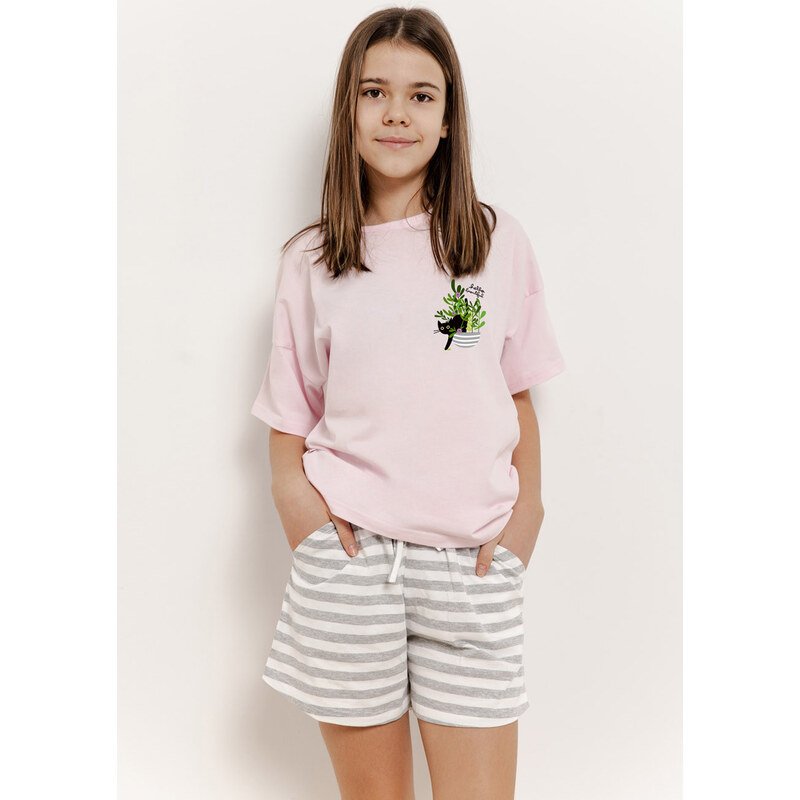 TARO Dievčenské pyžamo Miranda3379 ss51-sv.ružová 146 66680090