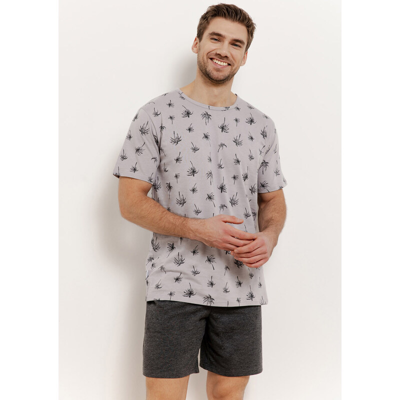 TARO Pánske pyžamo Archie3391 ss51-sivá M 66680091