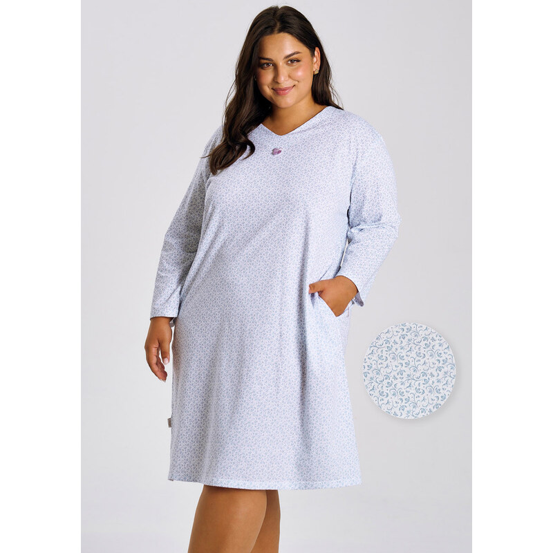 TARO Dámska nočná košeľa Debora3464 zz51-bielaM 4XL 66680569