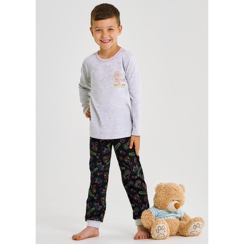 TARO Chlapčenské pyžamo Liam3497 zz51-sivá 104 66680649