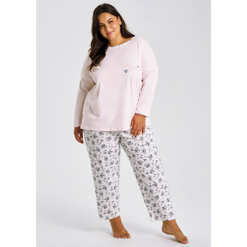 TARO Dámske pyžamo Ella3466 zz51-ružová 5XL 66680559
