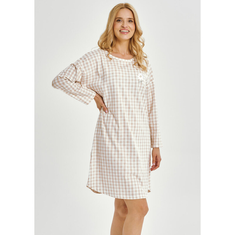 TARO Dámska nočná košeľa Vera3437 zz51-béžová L 66680573