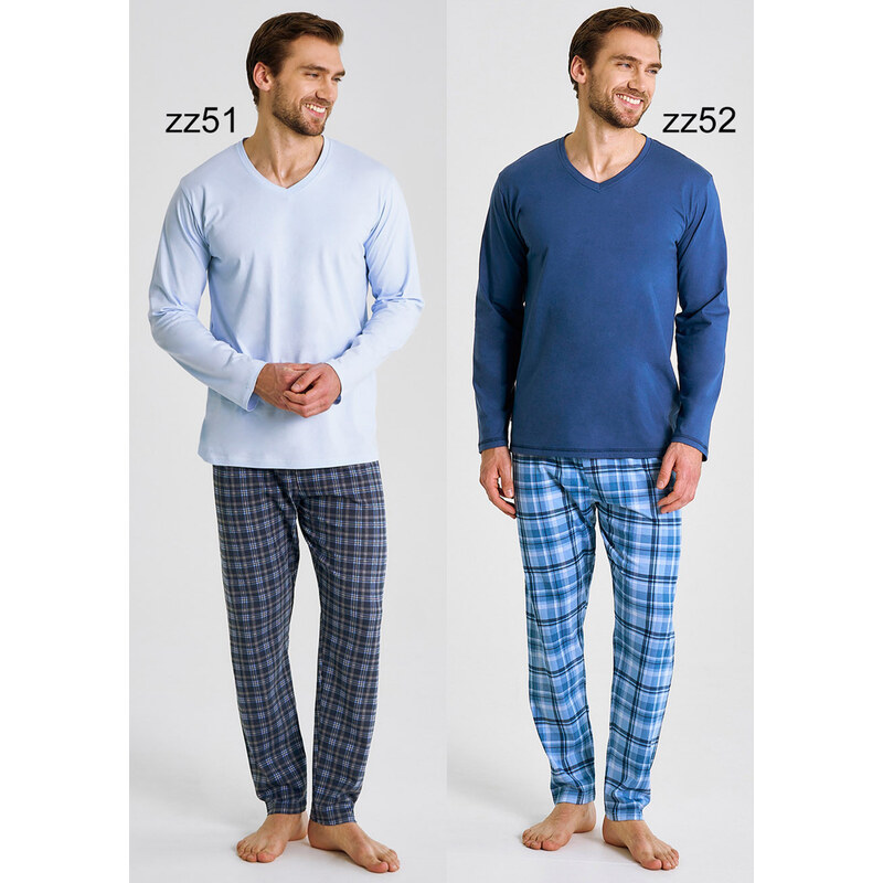 TARO Pánske pyžamo Mark3475 zz51-modrá M 66680537