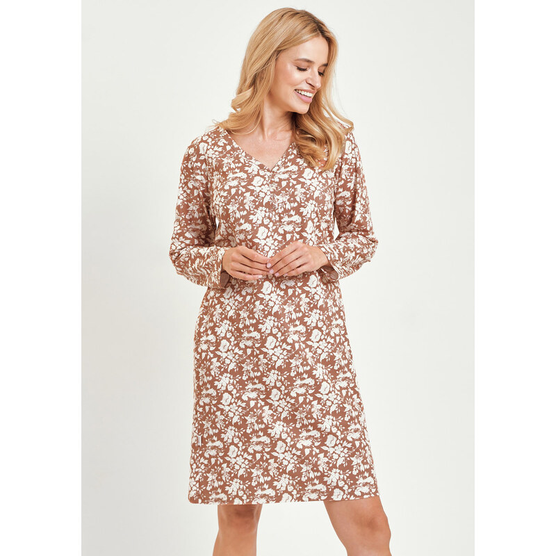 TARO Dámska nočná košeľa Grace3480 zz51-hnedá L 66680561