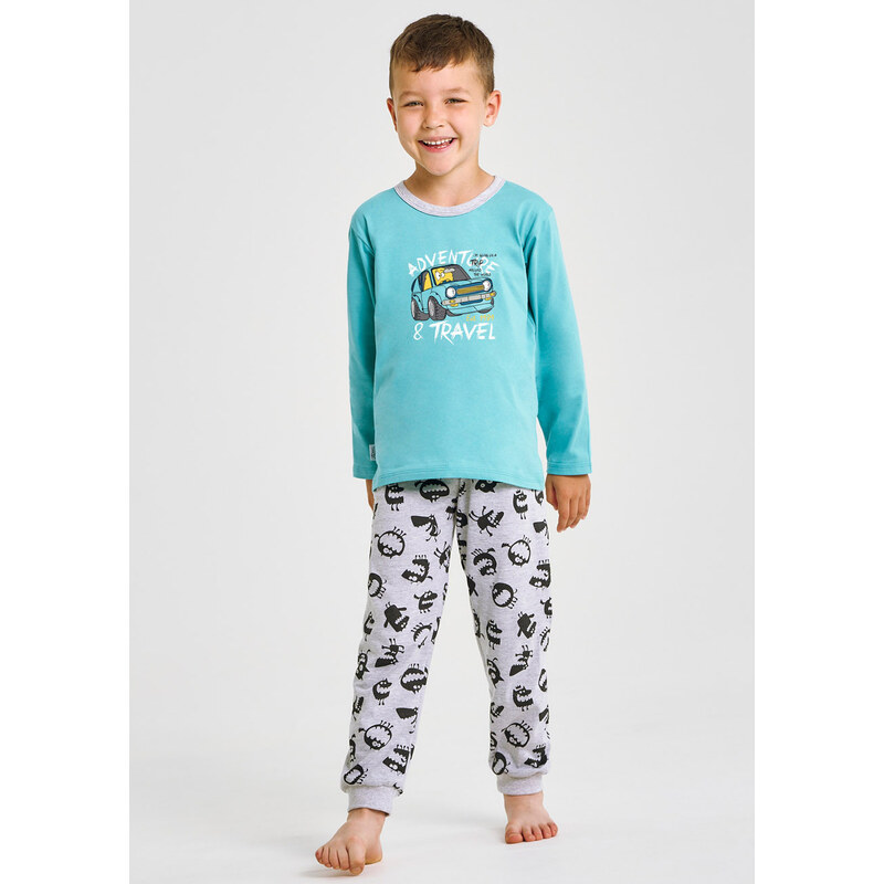 TARO Chlapčenské pyžamo Benn3496 zz51-tyrkys 128 66680647