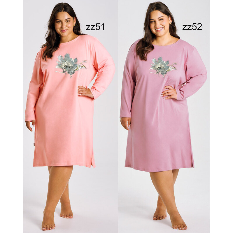 TARO Dámska nočná košeľa Patricia3473 zz51-marhuľová 4XL 66680567