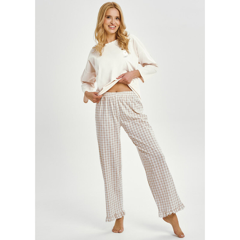 TARO Dámske pyžamo Vera3438 zz51-sv.béžová XL 66680551