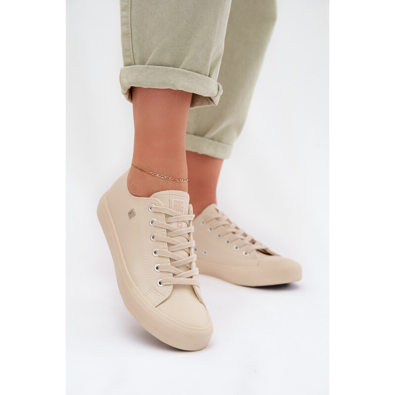 Béžové dámske trampky z eko kože Big Star 67902128