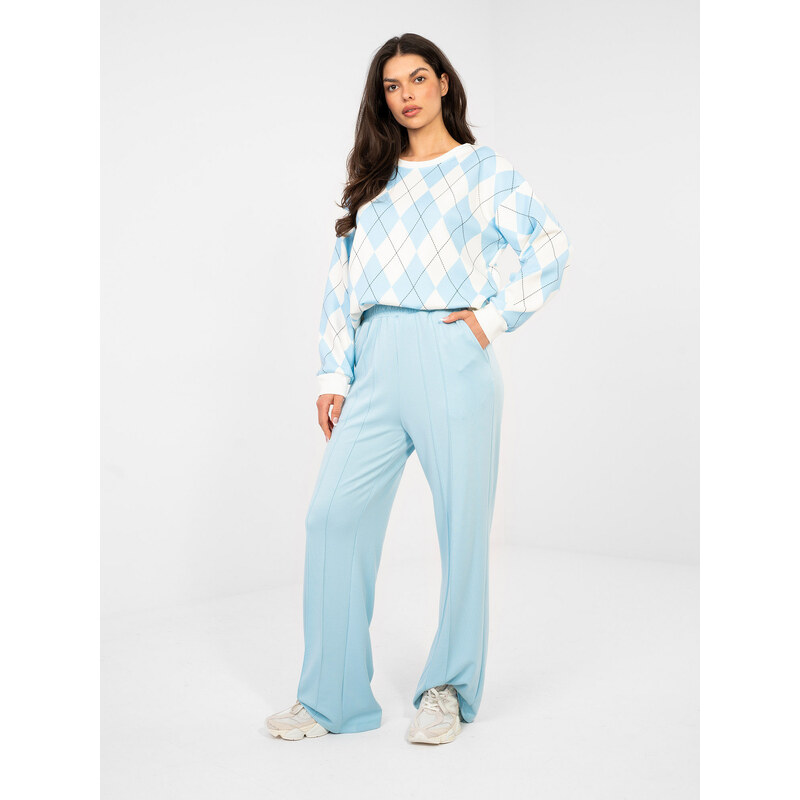 RUE PARIS Svetlomodré basic tepláky 67834157