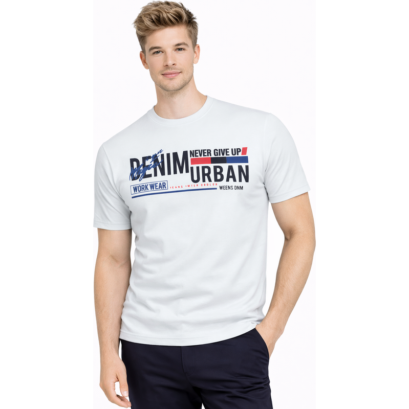 JUMPER Pánsky basic sveter - biely 67833989