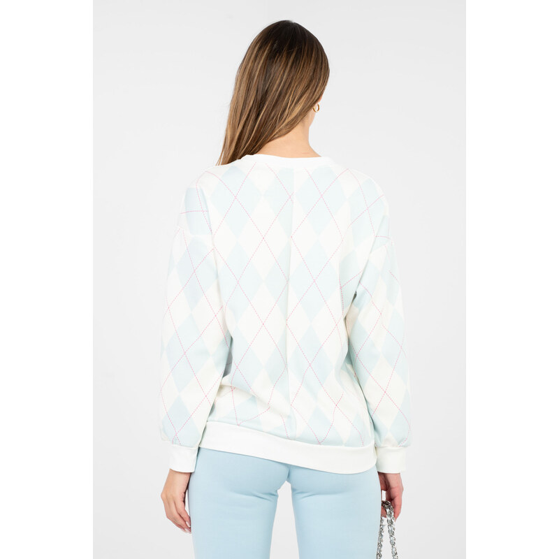 Italy Moda Oversize mikina v pastelových farbách 67834097