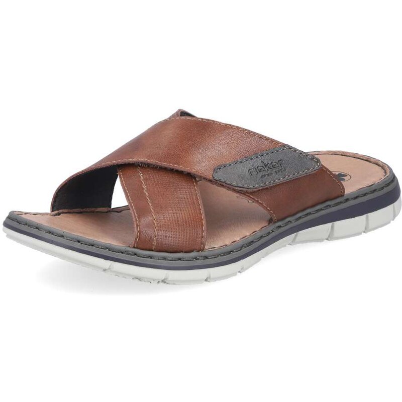 Pánske šľapky RIEKER 25151-24 hnedá S6 67835112