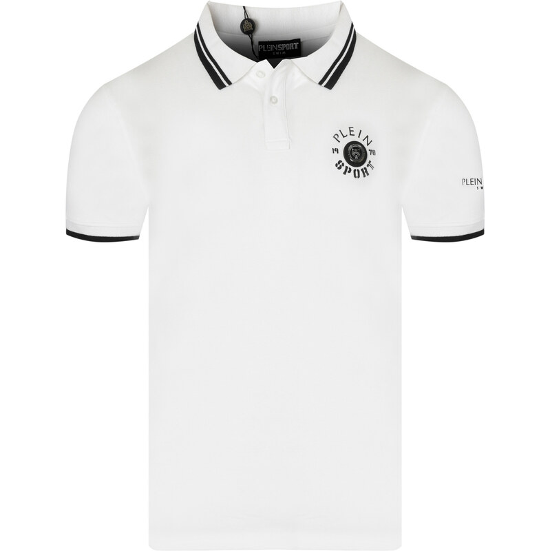 PLEIN SPORT pánske biele polo 67837497