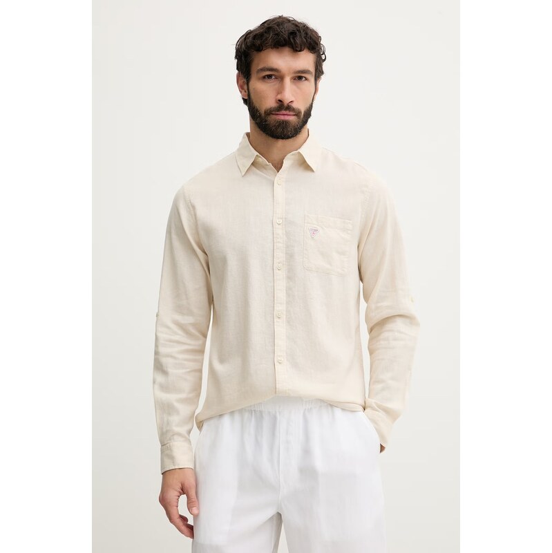 Guess košeľa pánska ľanová 67835557