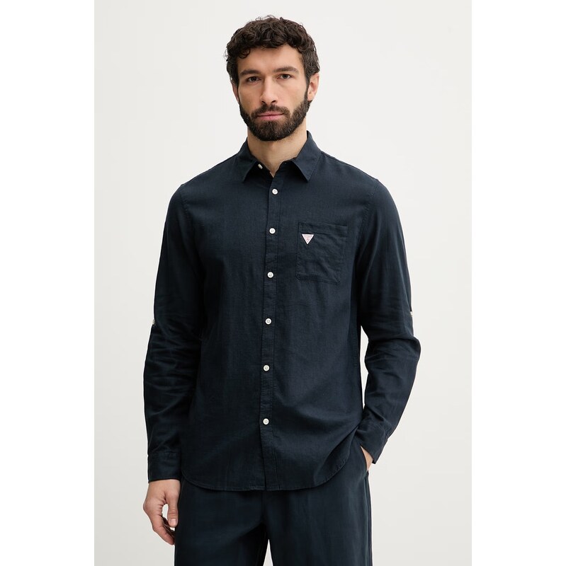 Guess košeľa pánska ľanová 67835556