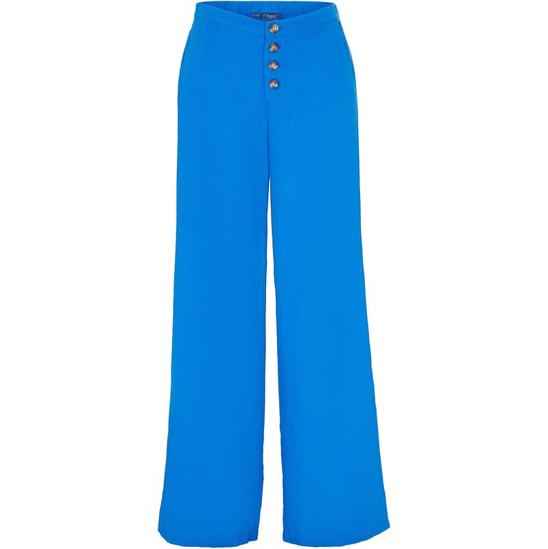 bonprix Palazzo nohavice s plátnom, dlhé, farba modrá 45471400