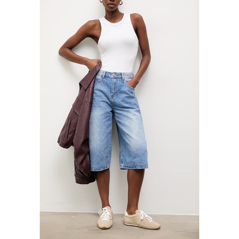 Rifľové krátke nohavice Answear.LAB 63155061