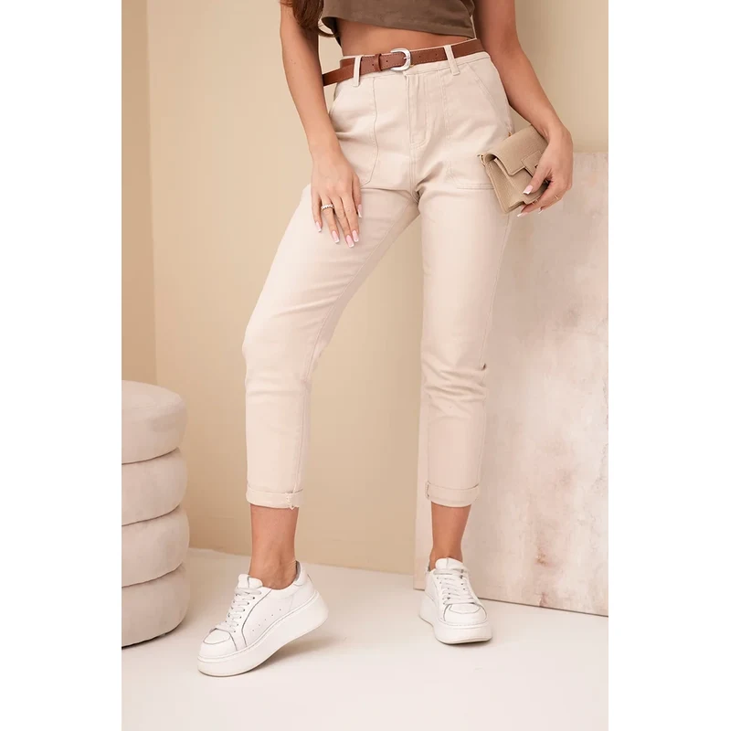 Dámske skinny rifle s vysokým pásom Kesi Włoski 67840414