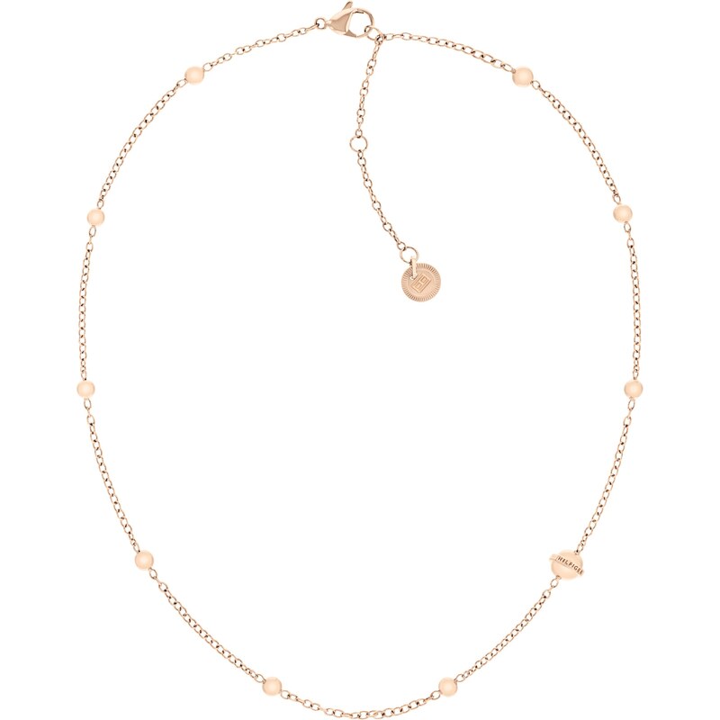 Tommy Hilfiger Slušivý bronzový náhrdelník pre ženy Metallic Orb 67839503