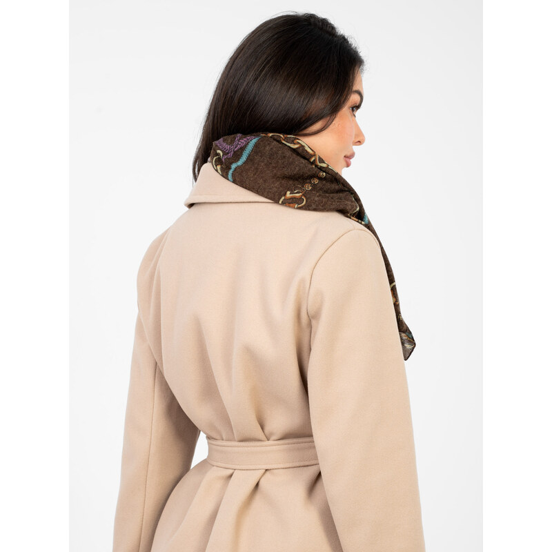 Factory Price Hnedá dámska šatka s potlačou 67840045