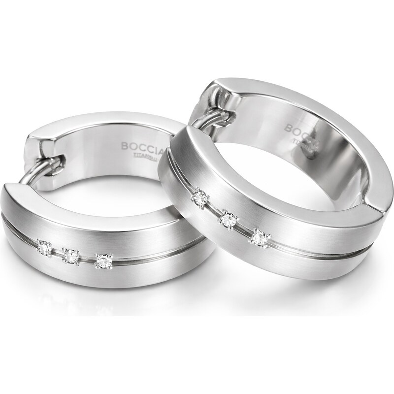 Boccia Titanium Titánové náušnice s diamantmi 0539-09 66592102