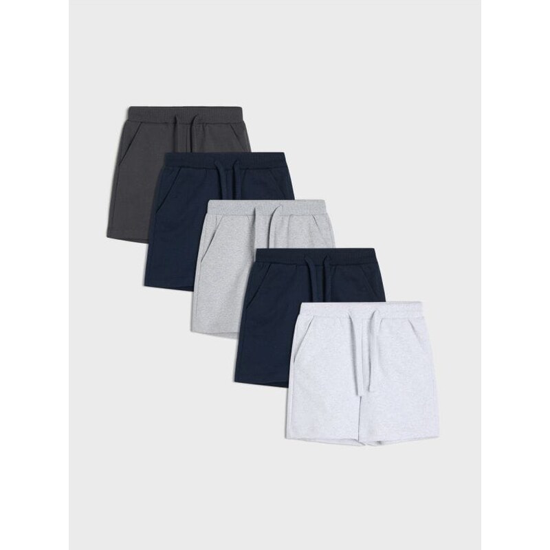 Sinsay - Teplákové šortky 5 pack - svetlošedá 67842391