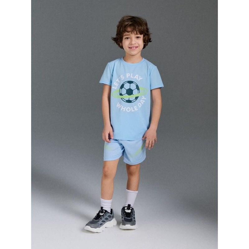 Sinsay - Rýchloschnúce športové šortky Active - svetlomodrá 67842428