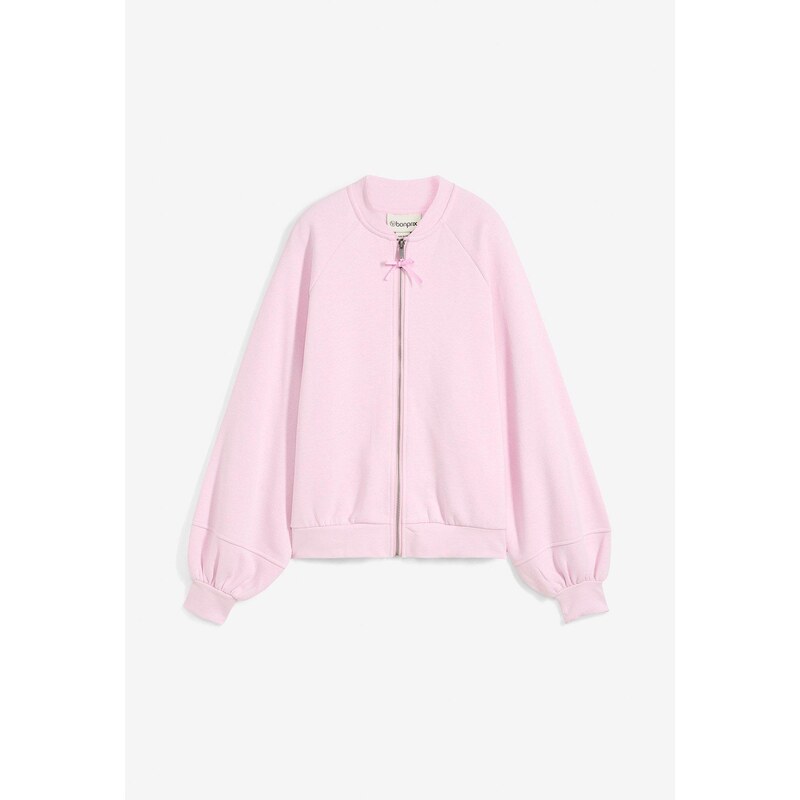 bonprix Bluzón s balónovými rukávmi, farba fialová 62471359