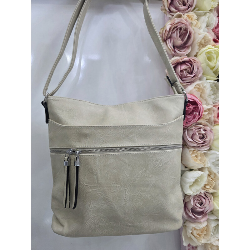 Katrins Fashion Béžová crossbody kabelka Italy 67843055