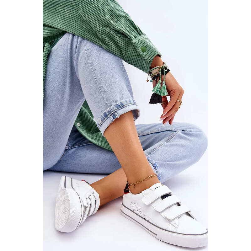 Biele tenisky na suchý zips Big Star 67846984