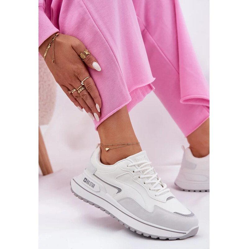 Biele dámske tenisky Big Star HI-POLY SYSTEM 67847010