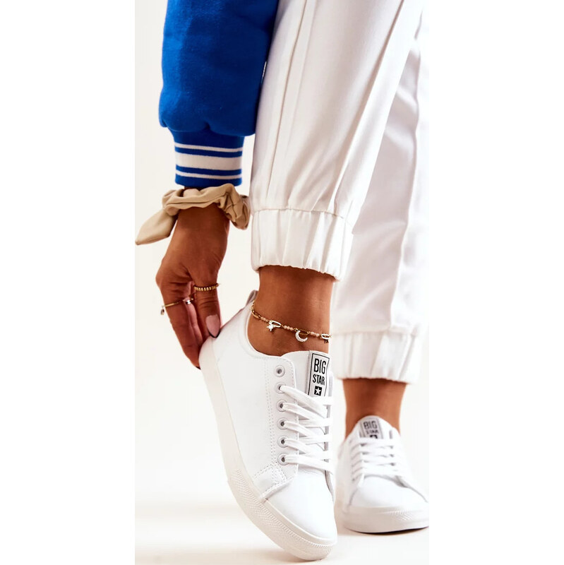 Biele dámske kožené tenisky Big Star 67847016
