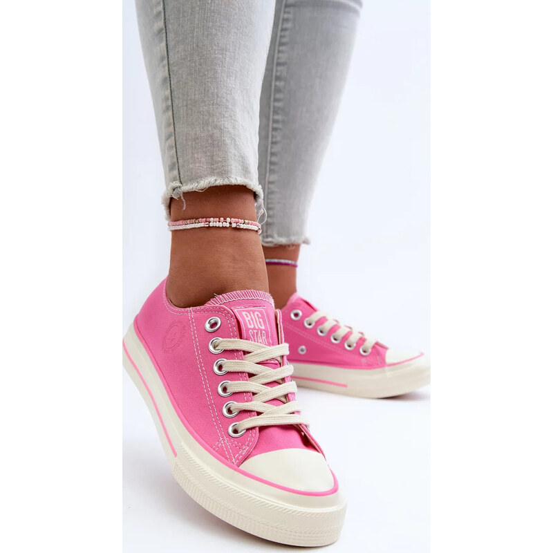 Ružové dámske nízke tenisky Big Star 67847013