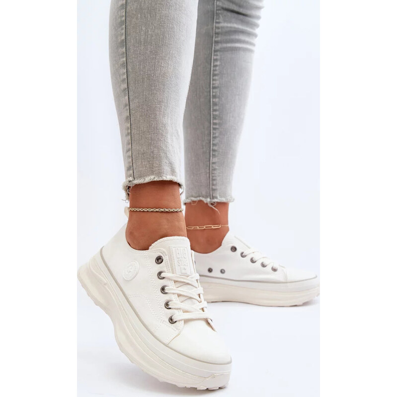 Biele dámske tenisky na masívnej podrážke Big Star 67847017