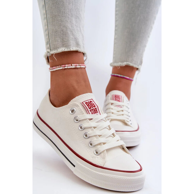 Biele dámske nízke tenisky Big Star 67847027