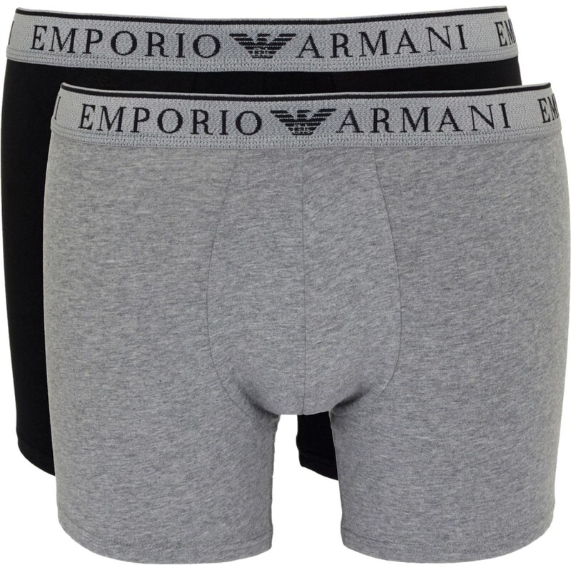 Emporio Armani Boxerky sivá melírovaná / čierna melírovaná 67853499