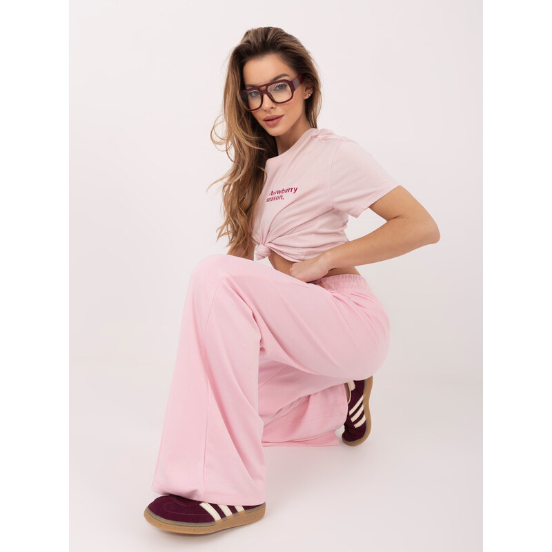 RUE PARIS Ružové kapsáčové nohavice 67848371