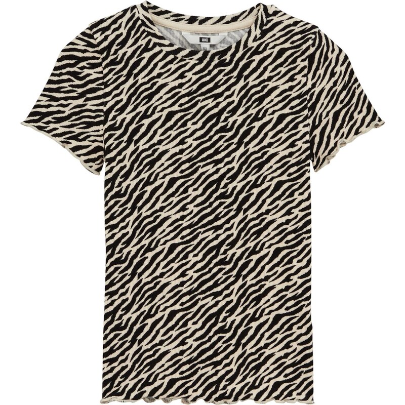 WE Fashion Tričko krémová / čierna 67853552