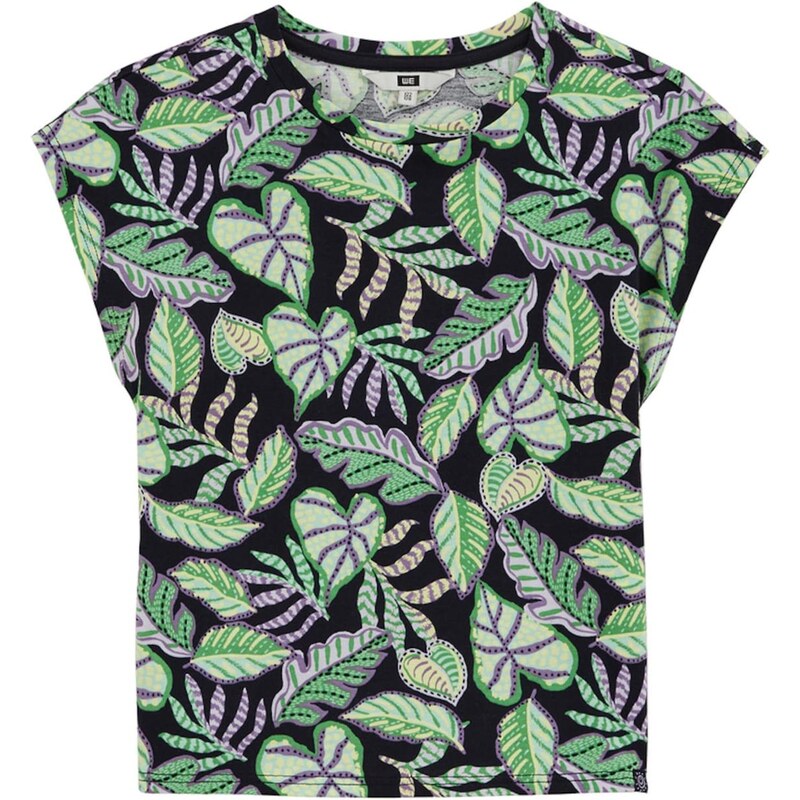 WE Fashion Tričko zelená / fialová / svetlofialová / čierna 67853568