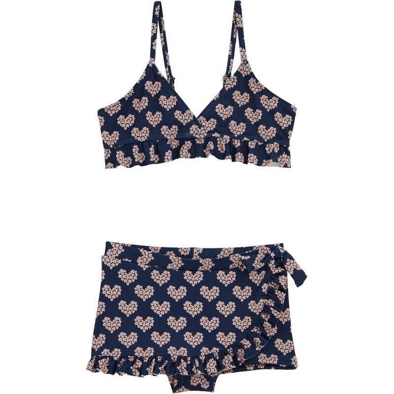 WE Fashion Bikiny tmavomodrá / oranžová / biela 67853661