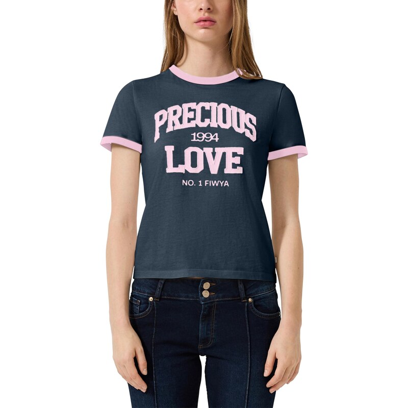 QS Tričko námornícka modrá / ružová 67853689