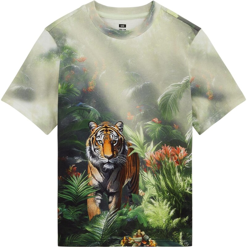 WE Fashion Tričko zelená / pastelovo zelená / tmavooranžová / melónová 67853754