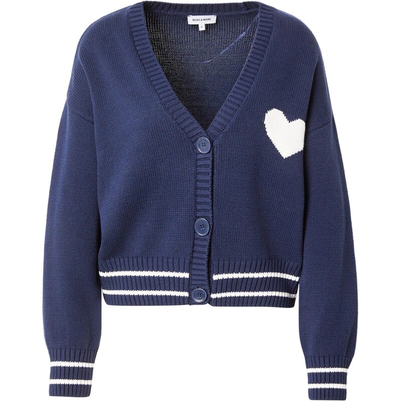 MORE & MORE Kardigán tmavomodrá / biela 67853788